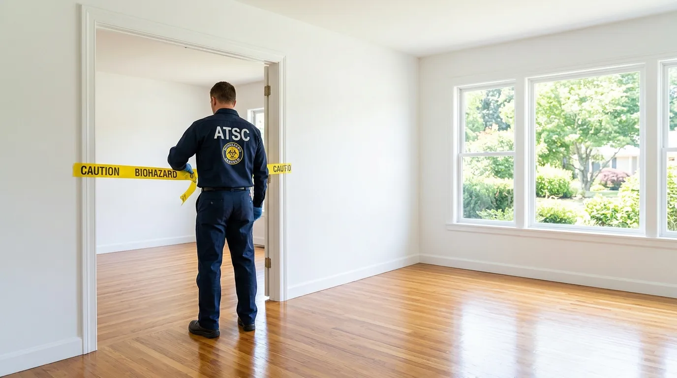 Certified biohazard cleanup crew performing Decomposition Cleanup in Brookland